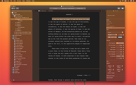 Dark mode with orange accent color.